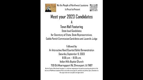 Meet Your 2023 State and Local Candidates-part 5- hand counted ballot Demonstration