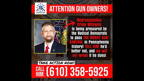 Craig Williams - The Deciding Vote on Gun Control in Pennsylvania?
