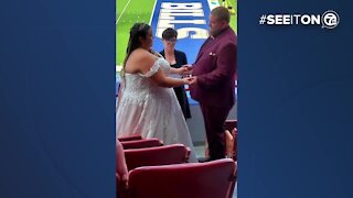 Bills wedding at Highmark Stadium