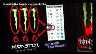 Viral video of a woman explaining the demonic symbols on the Monster Energy Drink can