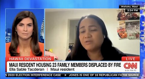 CNN Kaitlin Collins smirking as Maui resident describes the horror in Lahaina