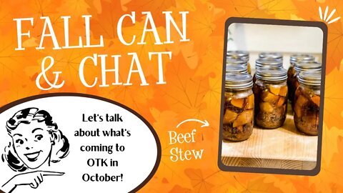 Can and Chat - Hang out with me to can some beef stew & learn about channel updates #chitchat