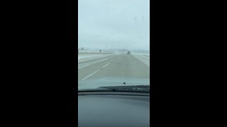 North Dakota Snowstorm 11/12/2021 Jackknifed Semi I-94