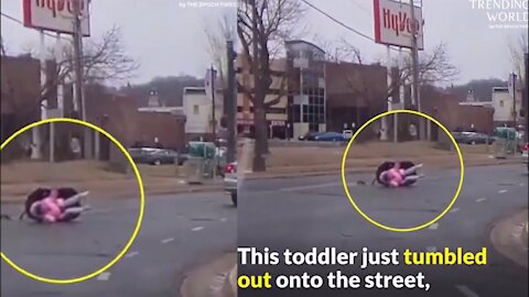 Toddler Falls Out Of Moving Car