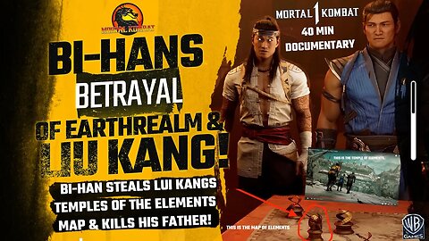 Mortal Kombat 1 Exclusive : Bi-Han's Shocking Betrayal,Steals Map Of Elements Kills Father! (Doc)