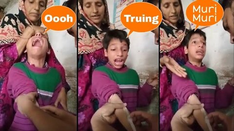 Kashmiri boy crying during injection || funny video 😂🤣