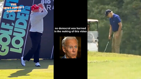 After circulating video makes fun of Biden being knocked down by Trump golfing, Biden wants to show he can golf too. Yeah.
