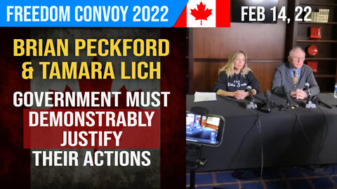 Brian Peckford & Tamara Lich Respond to Emergency Measures : Freedom Convoy 2022