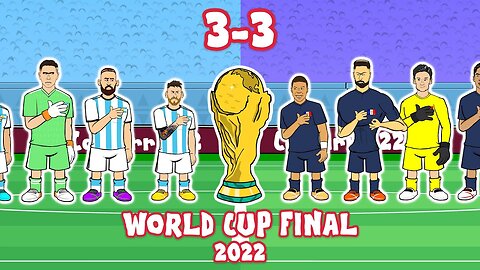 ARGENTINA vs FRANCE! 3-3! Messi wins the World Cup (Cartoon Goals Highlights Final 2022 Penalties)