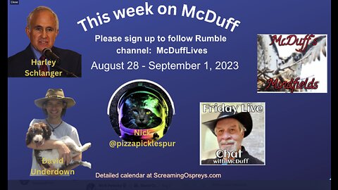 McDuff's Live Chat, September 1, 2023