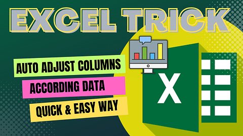 An Amazing Excel Trick | Auto Fit Your Data In Each Column On Worksheet | Quick & Easy Way