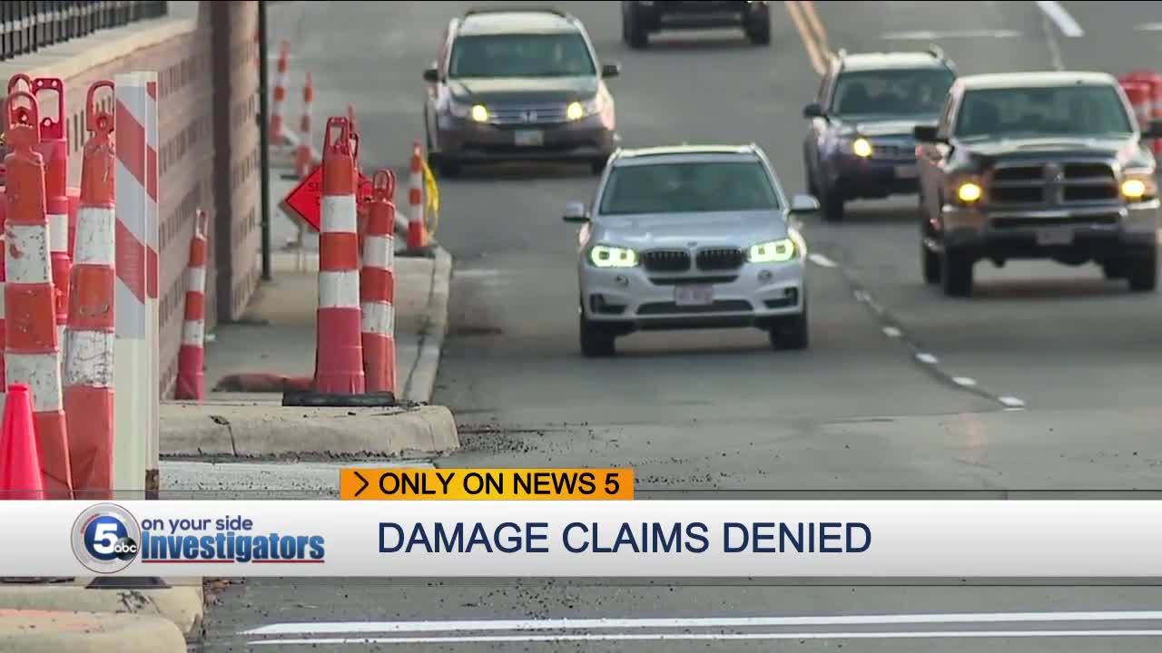 Northeast Ohio drivers upset with road project damage claim rejections