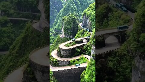 Mount Tianmen, located near the city of Zhangjiajie, in the Hunan province of central China...