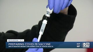 Inside look at how vaccine is prepared to be given out by Honor Health