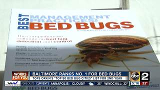 Baltimore tops Orkin's list of "Top 50 Bed Bug Cities"
