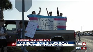 Trump protesters try to made themselves heard