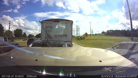 Dashcam Footage Shows Confused Driver Causing A Pile Up On The Highway