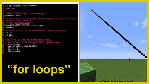 Coding Con Minecraft 2021 - 015 - For Loop