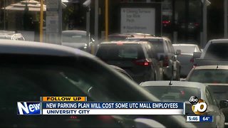 New parking plan will cost some UTC mall employees