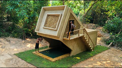 Building Craft Villa with Bamboo and Mud And Swimming Pool