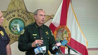 Law enforcement officials give an update on the double shooting at Palm Beach Central High School on Friday, August 18, 2018