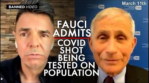 Anthony Fauci Admits Covid Shot is New Technology Being Tested on Humans in Live Time!