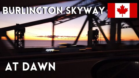 Driving on the Burlington Skyway in the Early Morning