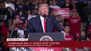 President Trump ends rally in Tulsa