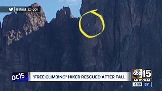 Free climbing hiker, and base jumper rescued Sunday