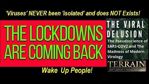 Masks Coming Back Sept and Full Blown Covid 'Virus' Lockdown 'Protocols' by December