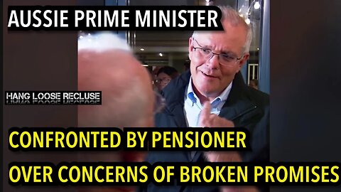 PENSIONER RATTLES Australian Prime Minister Scott Morrison