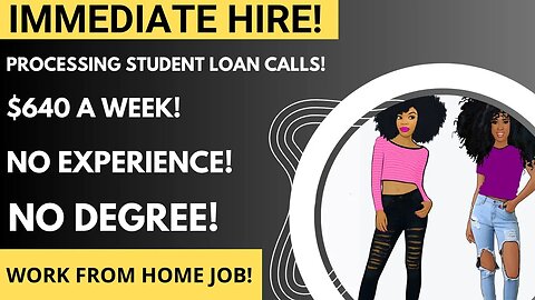 Immediate Hire! Starts Soon! Processing Student Loans $640 A Week No Degree Work From Home Job