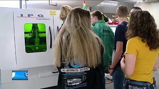 Slinger HS is the first school in the country to operate a fiber laser cutter