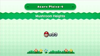 Acorn Plains-4 Mushroom Heights (All Star Coins). Nintendo Switch New Super Mario U Deluxe