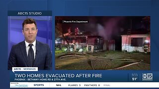 First-alarm fire burns two homes in Phoenix