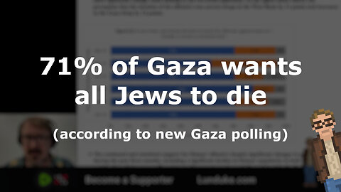 71% of Gaza wants all Jews to die (according to new Gaza polling)