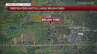 Crews battle brush fires in rural Waukesha County, remains 'fluid situation'