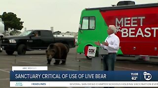 Cox, with Tag the Kodiak bear, makes campaign stop in San Diego