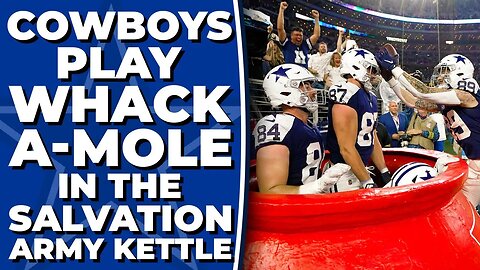 Cowboys Play Whack-a-Mole in Salvation Army Kettle after Hendershot Touchdown on Thanksgiving Day!