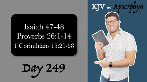 Day 249 - Bible in One Year KJV [2022]