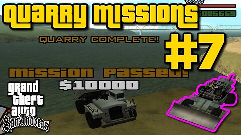 Grand Theft Auto: San Andreas - Quarry Missions #7 [Dump The Body In The River HARDEST MISSION]