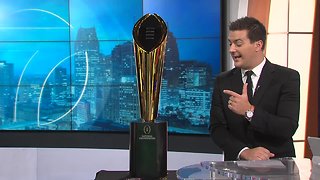 College Football Playoff's National Championship trophy visits WXYZ Detroit Channel 7