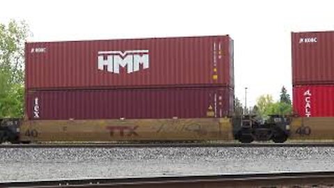 CSX Q161 Intermodal Double-Stack Train from Fostoria, Ohio October 10, 2020