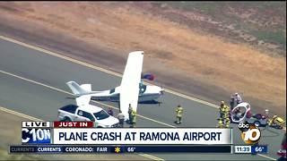 Plane crashes at Ramona airport