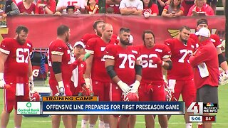 Chiefs offensive line prepares for first preseason game