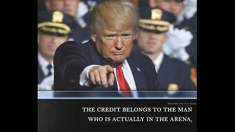 TRUMP AD - THE CREDIT BELONGS TO THE MAN IN THE ARENA - 1 min 27 secs.