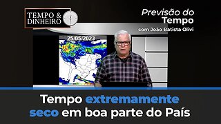 Tempo extremamente seco em boa parte do País, umidade apenas na região Norte