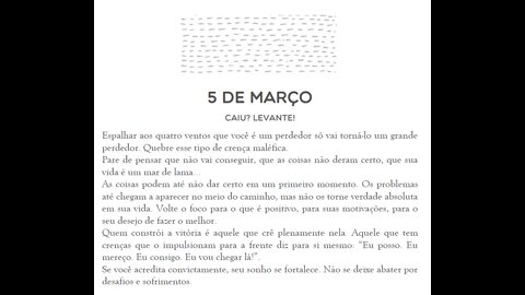 Meu livro da Consciência - Caiu? Levante - 05 de março - Peixes