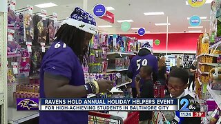Ravens hold annual Holiday Helpers’ event for high-achieving students in Baltimore City