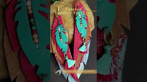 RED TINY TASSELS, 4 inch, leather feather earrings #giftsforher #cowgirlfashion #rodeostyle